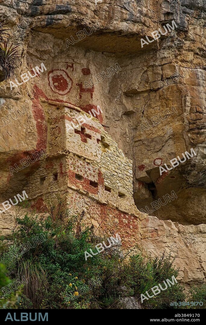 Ruins of the graves of Revash, Yerbabuena, Amazonas region, Peru, South America.