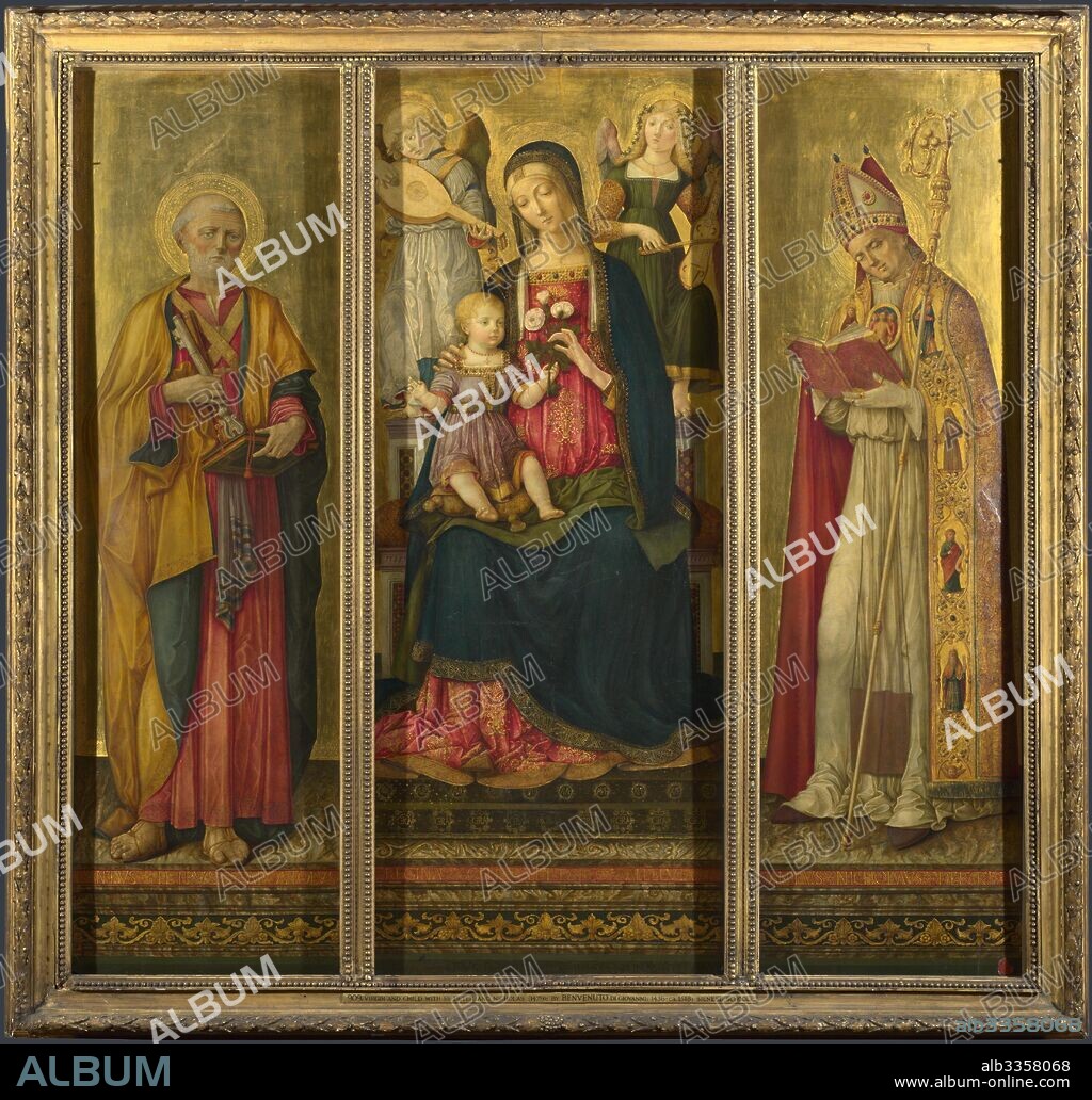 BENVENUTO DI GIOVANNI. Virgin and Child with Saints Peter and Nicholas.