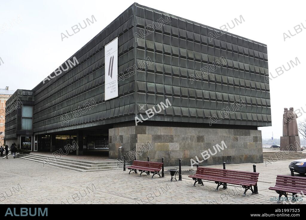 Latvia. Riga. Museum of the Occupation of Latvia 1940-1991. Building was built in 1971 by  Gunnar Birkerts.
