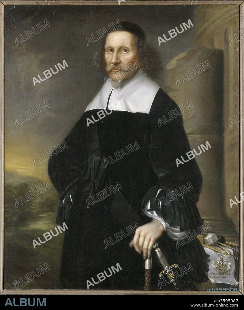 DAVID KLÖCKER EHRENSTRAHL. Portrait of Georg Stiernhielm (1598-1672).