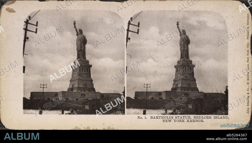Bartholdi statue, Bedloe's Island, New York Harbor The Statue of Liberty., 1900, New York (State), New York (N.Y.), New York, Manhattan (New York, N.Y.).