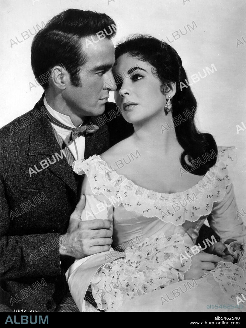 ELIZABETH TAYLOR and MONTGOMERY CLIFT in RAINTREE COUNTY, 1957, directed by EDWARD DMYTRYK. Copyright M.G.M.