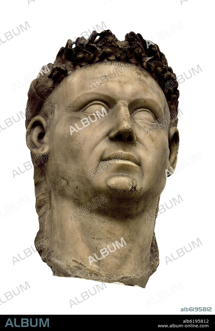 BUSTO DEL EMPERADOR GALBA (3AC/69) PROCEDENTE DE ITALICA - SIGLO I -  GALBA FUE EL SUCESOR DE NERON.
