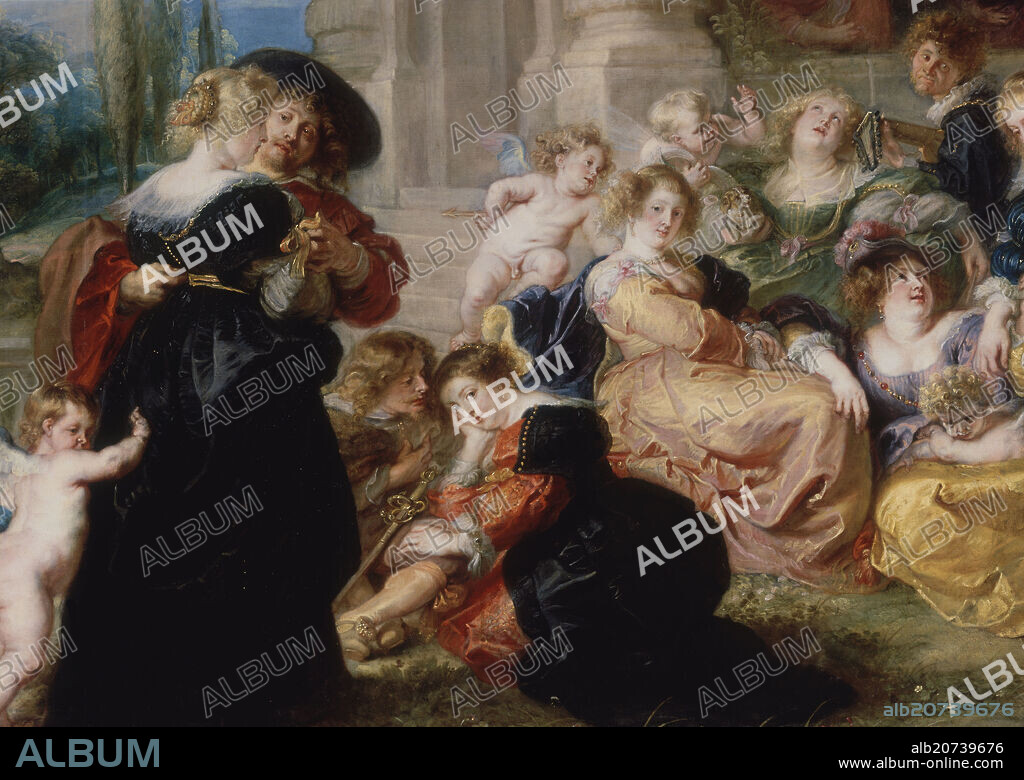 PEDRO PABLO RUBENS (1577-1640). EL JARDIN DEL AMOR - DETALLE - 1630 - O/L - NP 1690 - BARROCO FLAMENCO - CONJUNTO 2170.