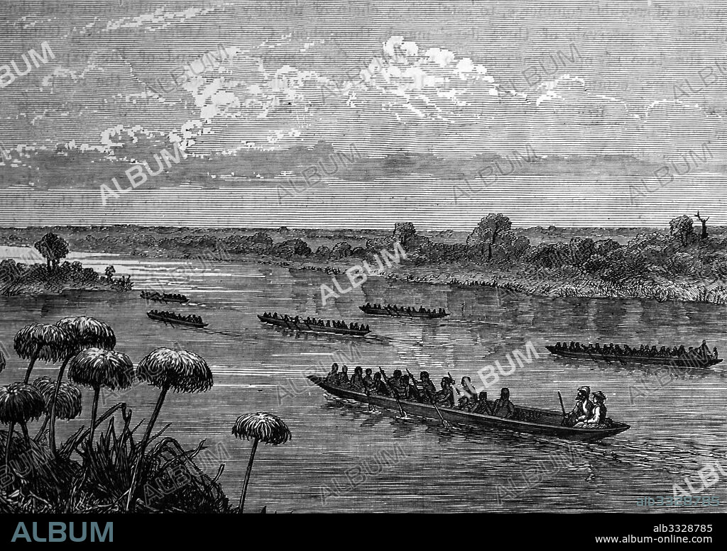Sir Samuel Baker (1821-93) and his anti-slavery expedition on the Victoria Nile.