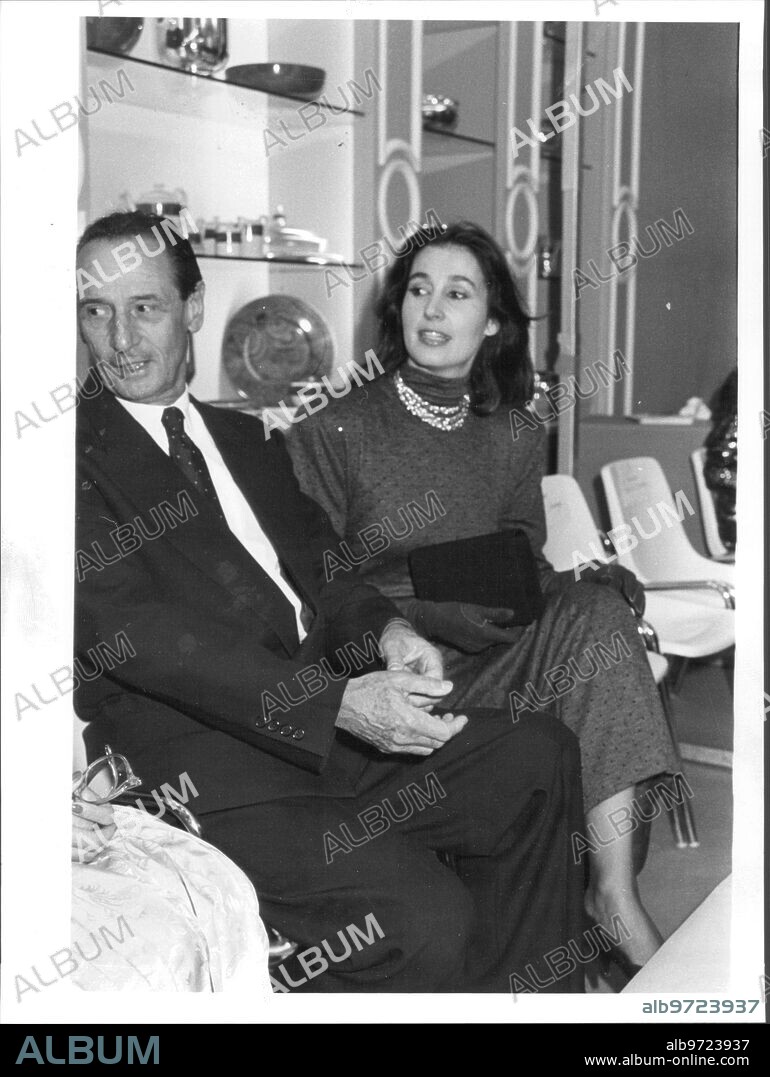 October 22, 1986. Marc Bohan with Carmen Martínez Bordiú.