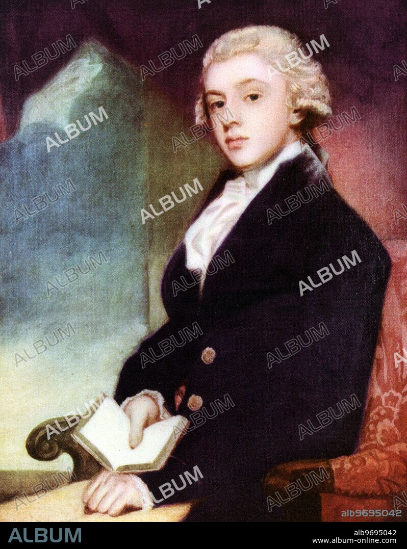 Charles Grey , 2nd Earl Grey , ( 1764 - 1845 ) Oil painting by George Romney . A British politician and a member of the Whig party he advocated Parliamentary reform and Catholic emancipation . He became Prime Minister in 1830 and saw through the Reform Act of 1832 , which finally saw the reform of the House of Commons, and the abolition of slavery throughout the British Empire in 1833 .