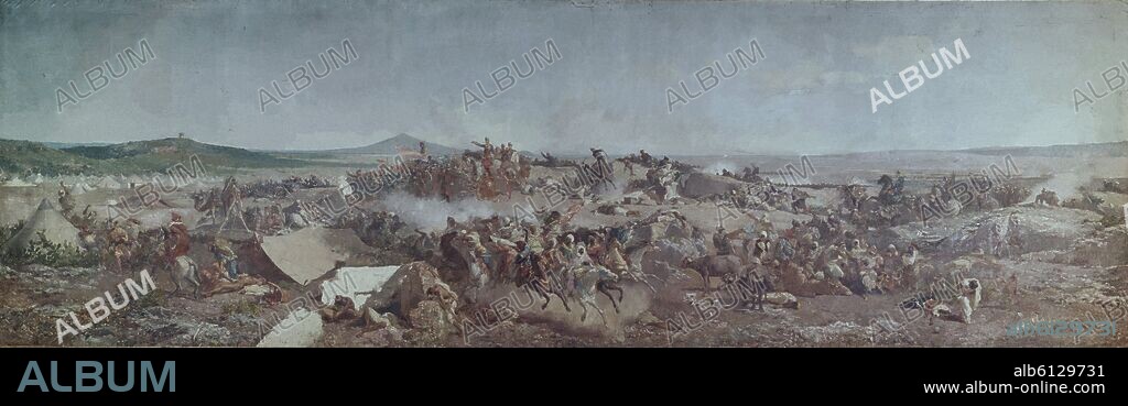 MARIANO FORTUNY Y MARSAL (1838-1874). LA BATALLA DE TETUAN EL 2 DE FEBRERO DE 1860 - SIGLO XIX.