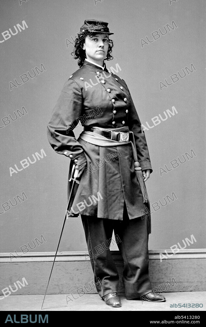 Pauline Cushman (Harriet Wood; June 10, 1833 – December 2, 1893) was an American actress and a spy for the Union Army during the American Civil War. By fraternizing with rebel military commanders, she managed to conceal battle plans and drawings in her shoes, but was caught twice in 1864 and brought before Confederate General Braxton Bragg, tried by a military court, and sentenced to death by hanging. Though she was already ill, she acted worse off than she was. The Confederates had to postpone her execution. Cushman was spared hanging by the invasion of the area by Union troops. She is considered one of the most successful Civil War spies. Mathew Brady Studio, 1864 (cropped and cleaned).