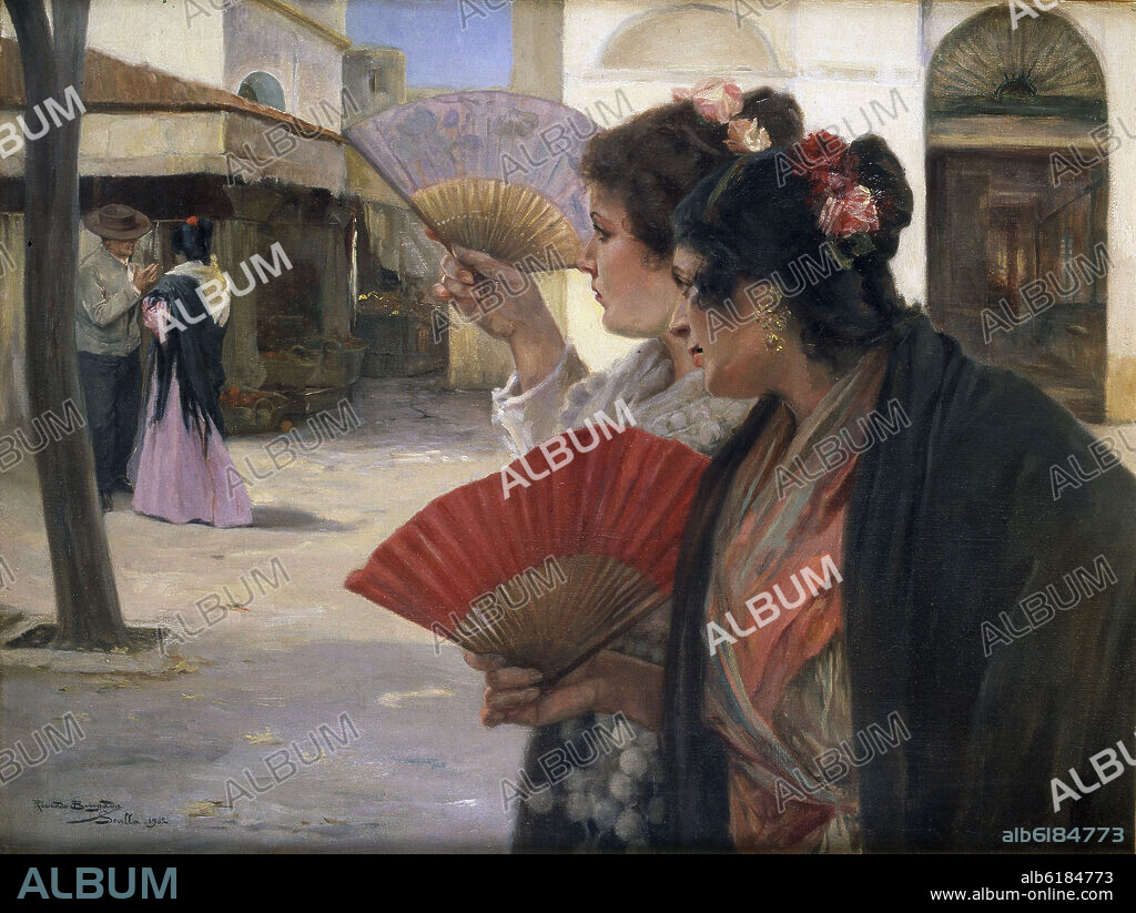 RICARDO BRUGADA Y PANIZO. Spanish school. The Surprise. La Sorpresa. Private collection.