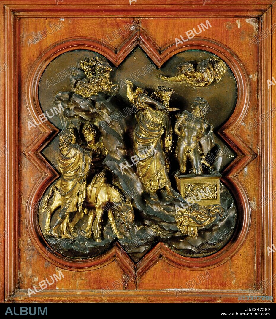 LORENZO GHIBERTI. The Sacrifice of Isaac. Panel for doors of the Florence Baptistery.