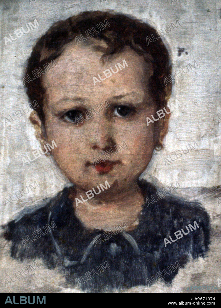 EDUARDO ROSALES. ROSALES , EDUARDO. PINTOR ESPAÑOL . MADRID 1836 - 1873. ELOISA ROSALES ,NIÑA OLEO. COLECCION PARTICULAR.