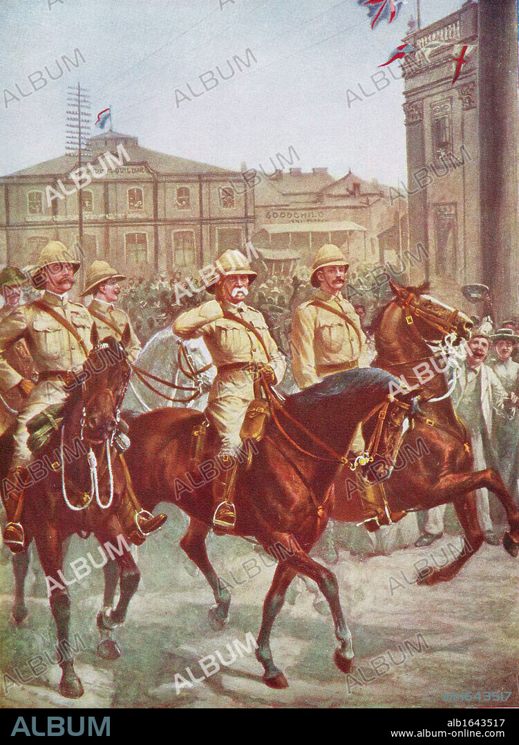 Frederick Sleigh Roberts (1832-1914) English soldier. Fields Marshal 1895Commander-in-Chief in field in 2nd Boer War. Roberts entering Kimberley 1900, having relieved siege.