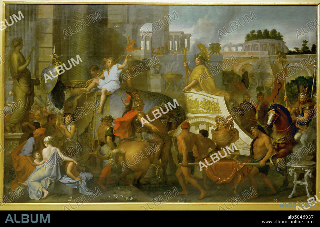 CHARLES LE BRUN. Entree d'Alexandre dans Babylone, ou Le triomphe d'Alexandre, 1665 Alexander the Great enters into Babylon. Canvas, 450 x 707 cm INV. 2898.