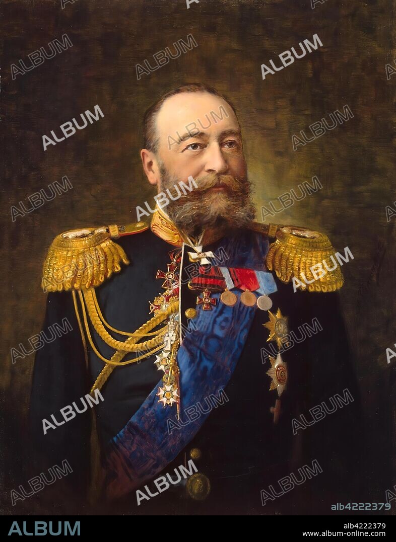 ALEXANDER PERSHAKOV. 'Portrait of Admiral E. I. Alexeyev'. Russia, 1900s. Dimensions: 89x57,5 cm.