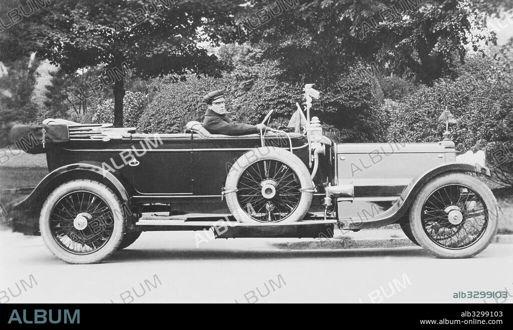 A Daimler Limousine With Chauffeur. c1918.