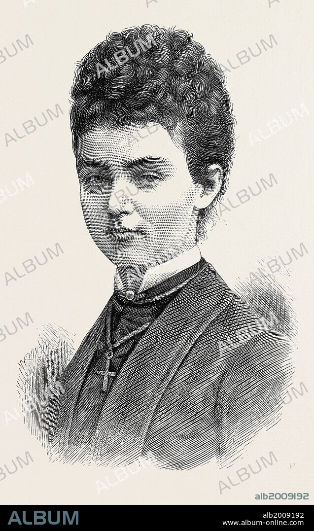 PRINCESS THYRA OF DENMARK, DUCHESS OF CUMBERLAND, The marriage between their Royal Highnesses the Duke of Cumberland, son of the late King of Hanover, and Princess Thyra, daughter of the present King of Denmark. It took place on the 21st ult., in the chapel of the Royal Castle of Christiansborg, near Copenhagen. 1879.