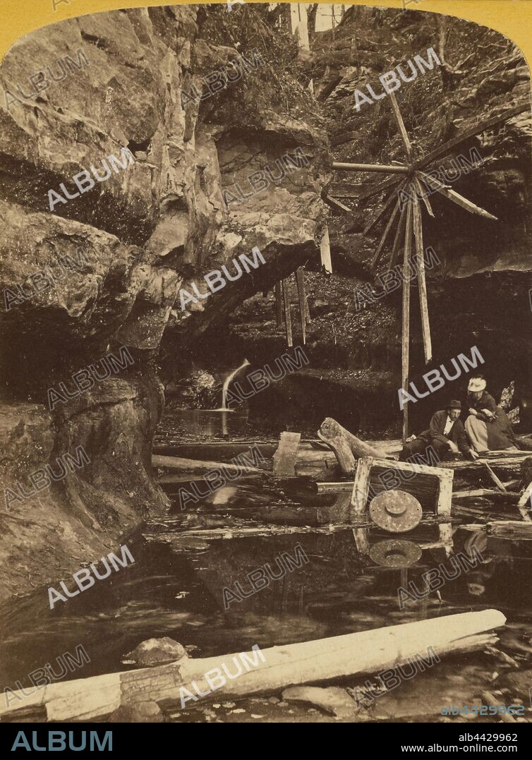 Among the Bluffs of the Baraboo. Ruins of an Old Mill at Pewitt's Nest on Skillet Creek. Wisconsin, Henry Hamilton Bennett (American, born Canada, 1843 - 1908), about 1868–1880, Albumen silver print.