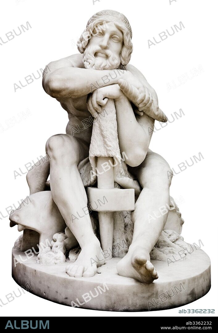 HERMANN ERNST FREUND. Thor Resting with his Hammer.