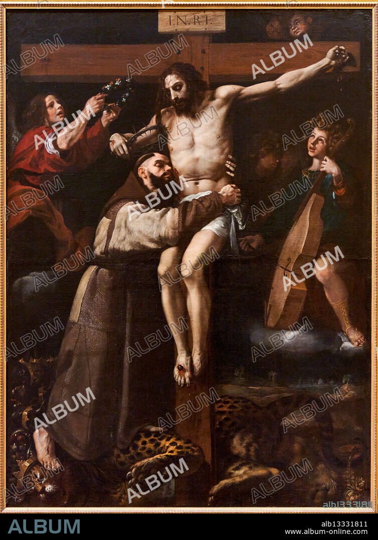 Abrazo de san Francisco de Asís al Crucificado, ca. 1620, Oil on canvas, Francisco Ribalta (Solsona, 1565 - Valencia, 1628), Museo de Bellas Artes de Valencia, Comunidad Valenciana, Spain.