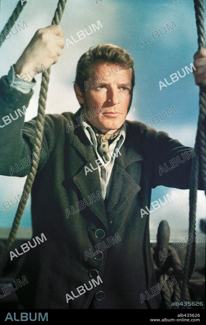 RICHARD BASEHART in MOBY DICK, 1956, directed by JOHN HUSTON. Copyright WARNER BROTHERS.