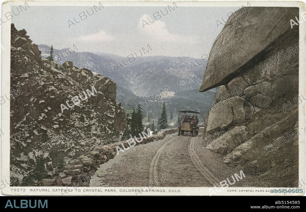 Natural Gateway to Crystal Park, Colorado Springs, Colo., still image, Postcards, 1898 - 1931.