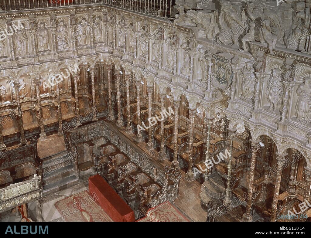 ALEMAN RODRIGO / BERRUGUETE ALONSO. DETALLE DE LA SILLERIA DEL CORO DE LA CATEDRAL DE TOLEDO - SIGLO XV/XVI.