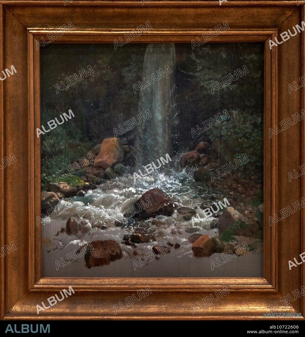 Waterfall (study), n.d., Friedrich von Nerly (1807-1878).