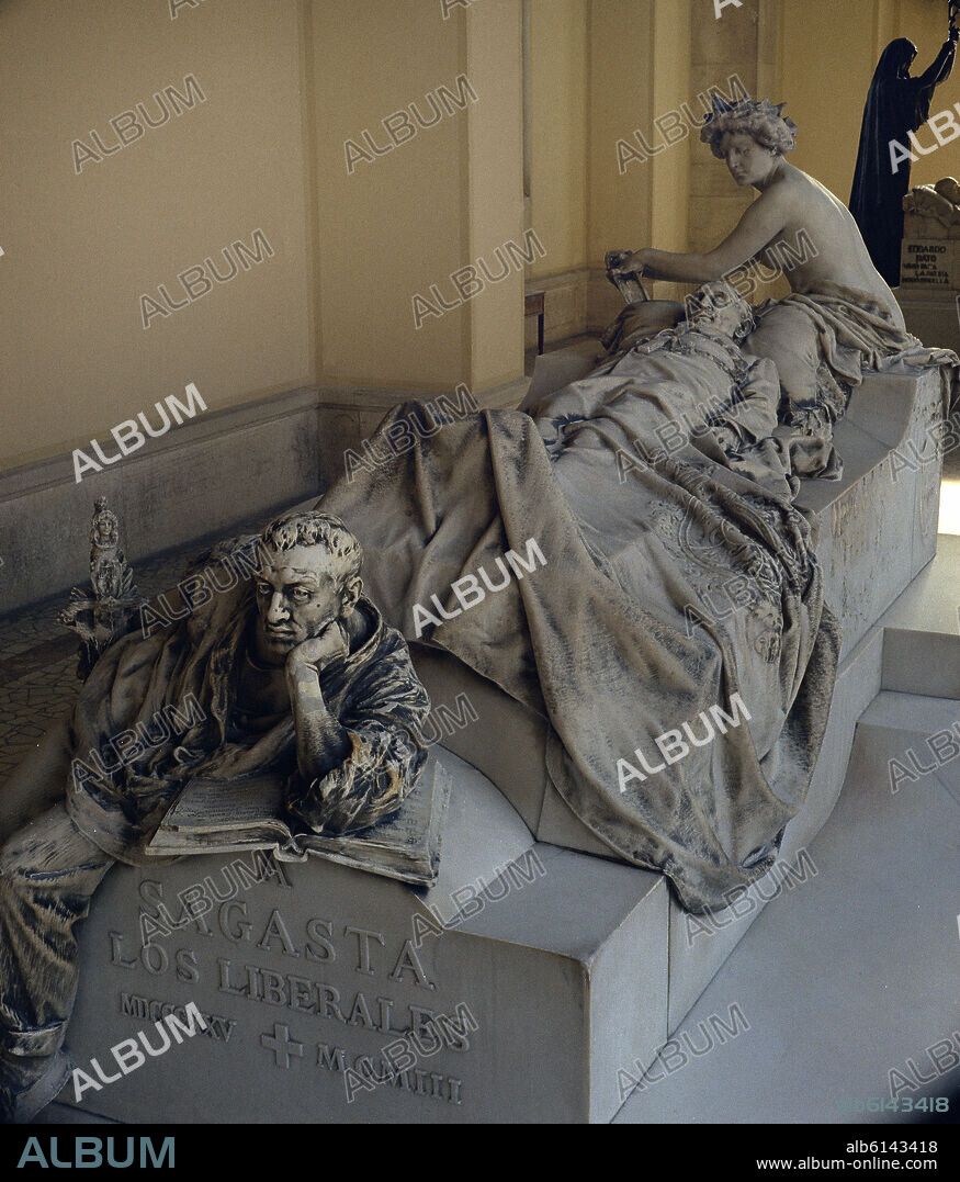 MARIANO BENLLIURE Y GIL. SEPULCRO DE PRAXEDES MATEO SAGASTA - 1904.