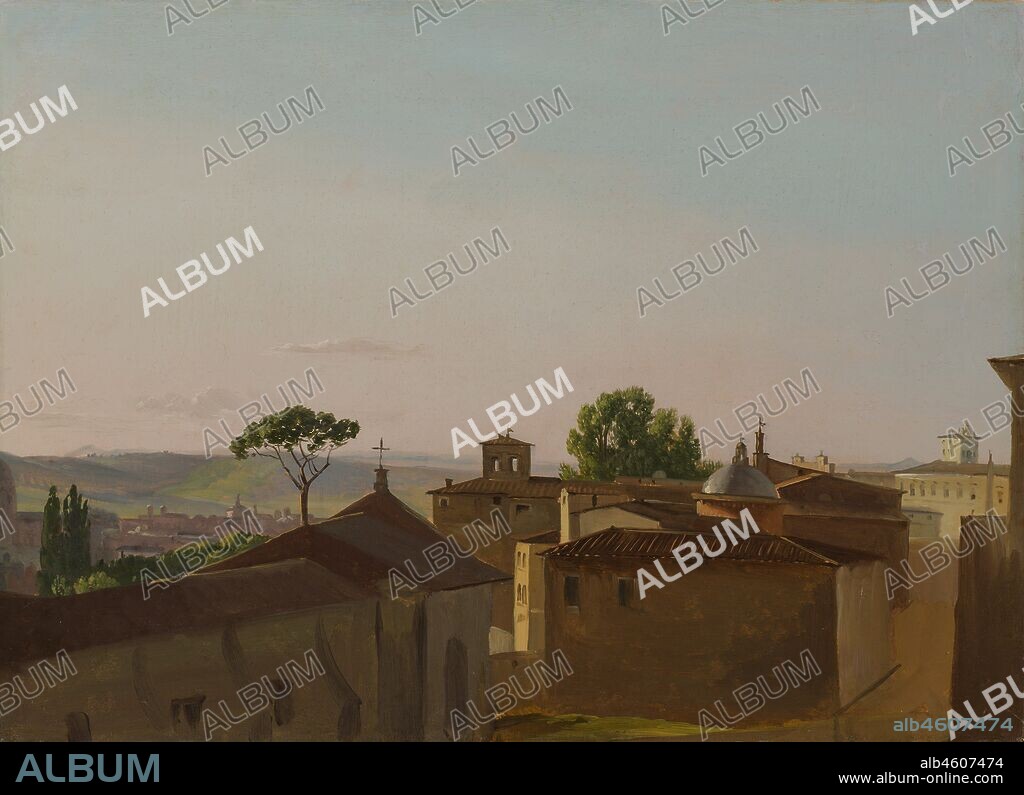 SIMON ALEXANDRE CLÉMENT DENIS. View on the Quirinal Hill, Rome, 1800.