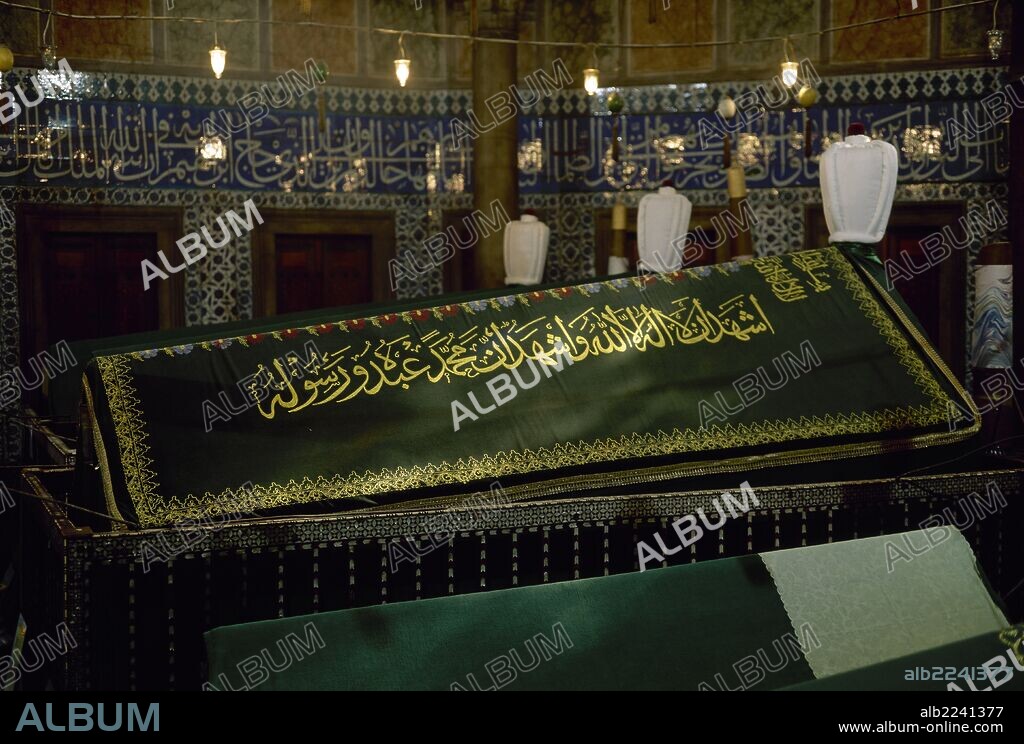 Suleiman the Magnificent (1494-1566). Sultan of Ottoman Empire. Tomb of Suleiman I. Suleymaniye Mosque. Istanbul. Turkey.