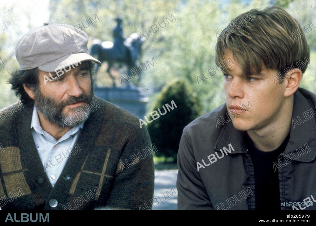 MATT DAMON y ROBIN WILLIAMS en EL INDOMABLE WILL HUNTING, 1997 (GOOD WILL HUNTING), dirigida por GUS VAN SANT. Copyright MIRAMAX.