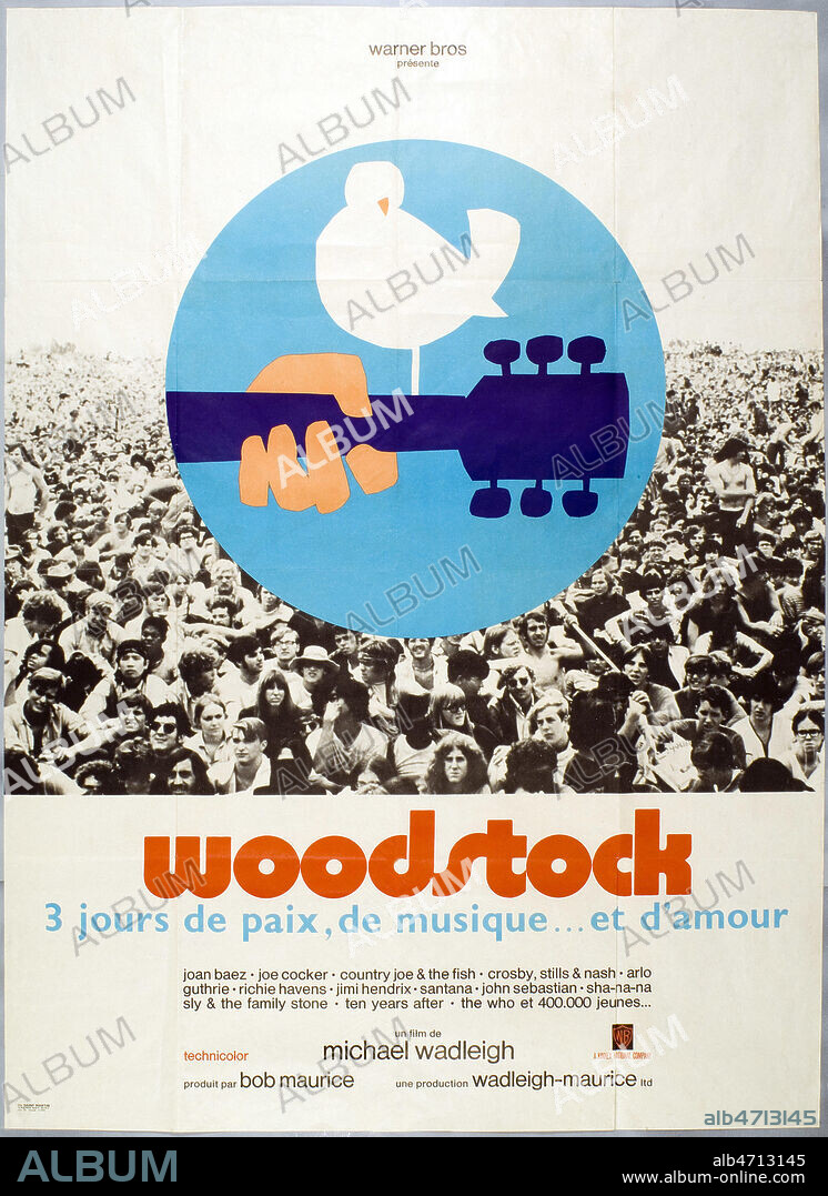 Affiche du film Woodstock realise en 1969 par Michael WALEIGH. Credit : Credit : Coll. Romedenne/KHARBINE-TAPABOR. E.