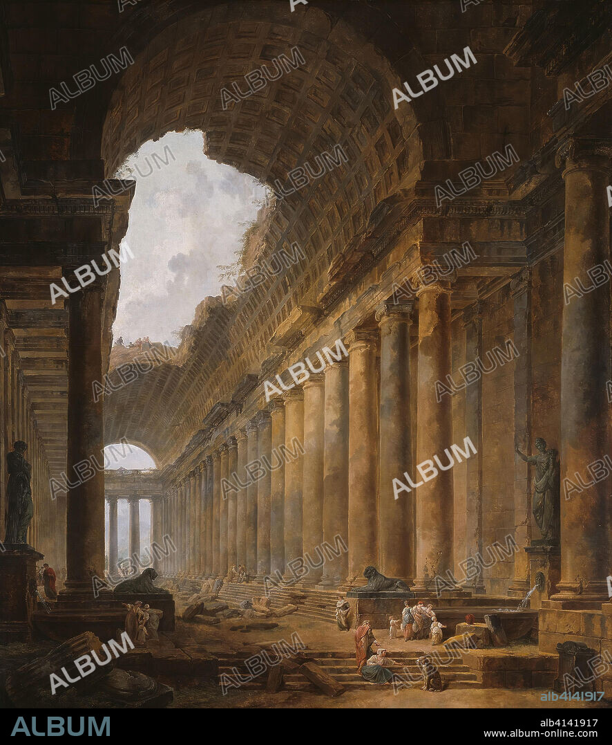The Old Temple. Hubert Robert; French, 1733-1808. Date: 1787-1788. Dimensions: 255 × 223.2 cm (100 3/8 × 87 7/8 in.). Oil on canvas. Origin: France.