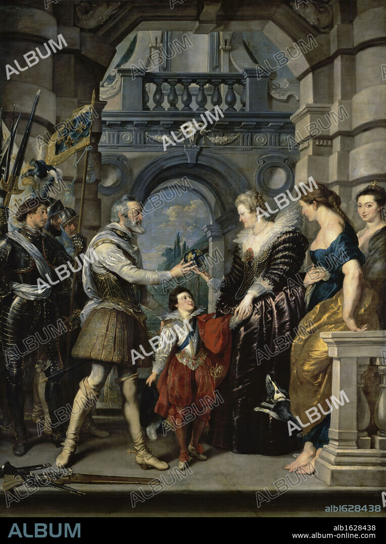 Institution of the Regency  (Life of Marie de Medici, Queen of France)  c.1622-25  Peter Paul Rubens (1577-1640/Flemish)  Musee du Louvre, Paris, France.