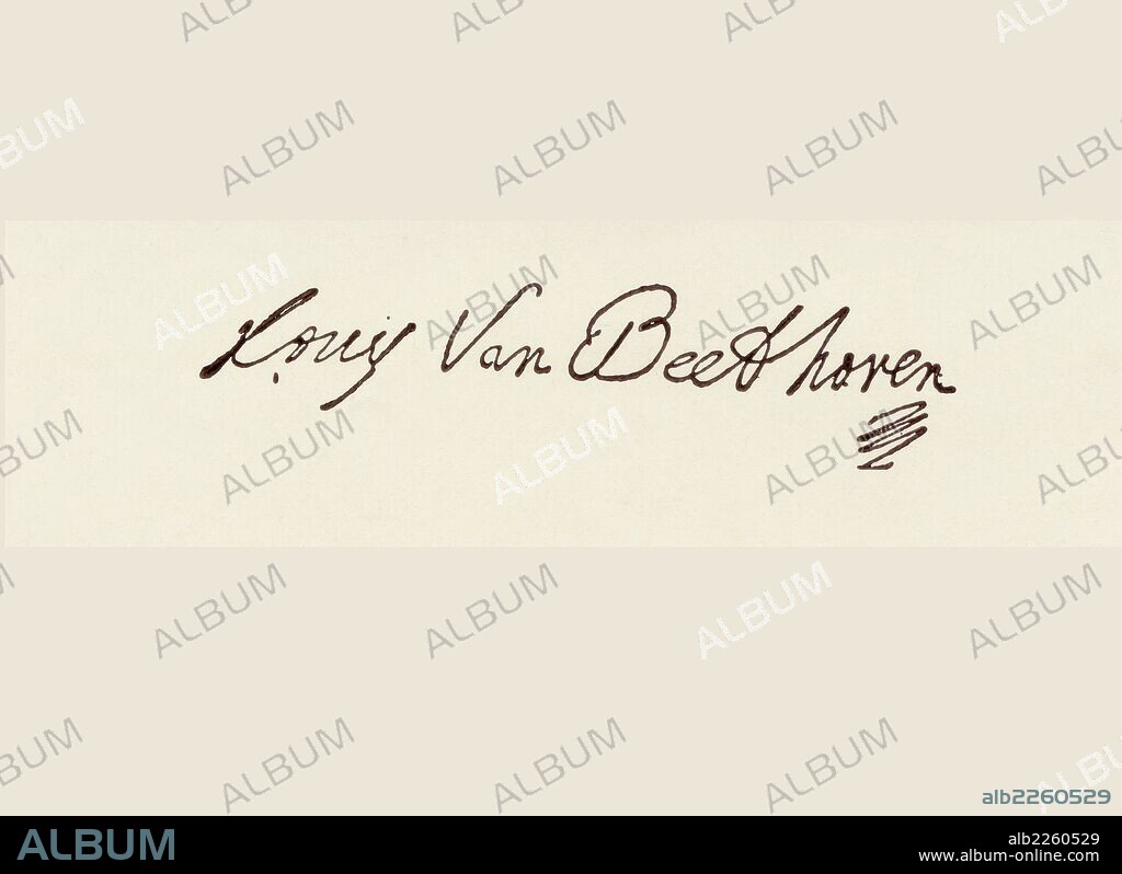 Signature Of Ludwig Van Beethoven.
