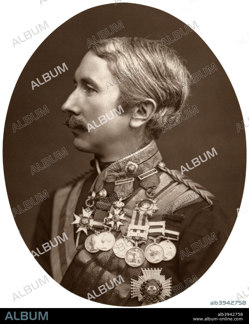 Major-General Sir Garnet Wolseley, KCB, British soldier, 1876. From Men of Mark: a gallery of contemporary portraits of men distinguished in the Senate, the Church, in science, literature and art, the army, navy, law, medicine, etc. Photographed from life by Lock and Whitfield, with brief biographical notices by Thompson Cooper. (London, 1876-1883).