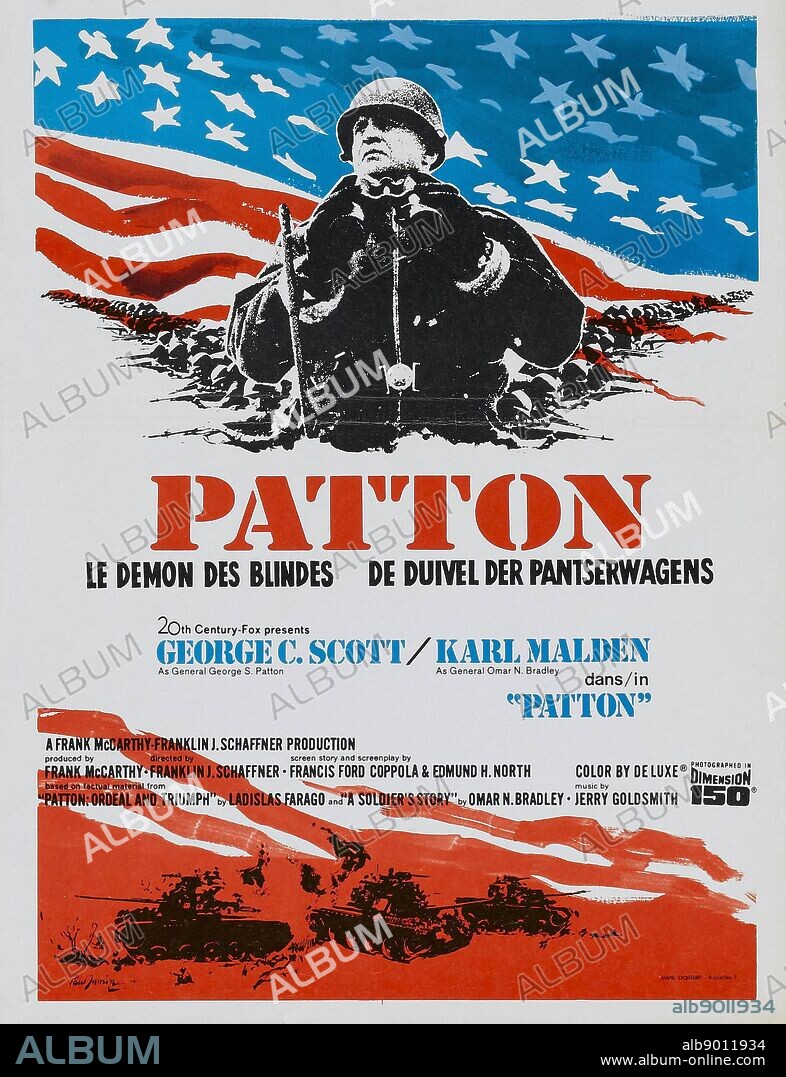 Patton is a 1970 American biographical war film about U.S. General George S. Patton during World War II. It stars George C. Scott; Karl Malden; Michael Bates and Karl Michael Vogler. It was directed by Franklin J. Schaffner from a script by Francis Ford Coppola and Edmund H. North.