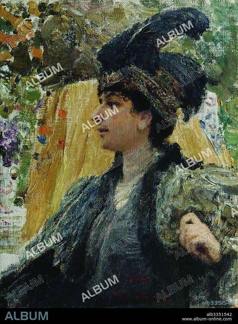 ILIA EFIMOVITCH REPINE (PEINTRE). Portrait of the Painter Vera Verevkina.
