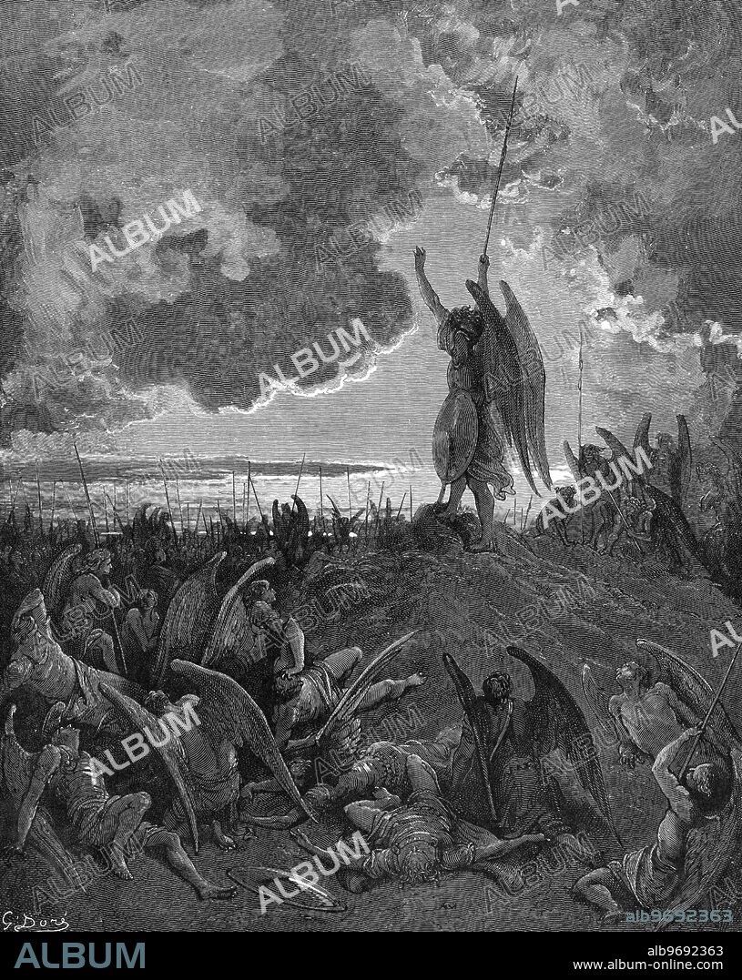Satan calls forth his defeated legions. Image from Gustave Doré's illustrations to Milton's Paradise Lost.