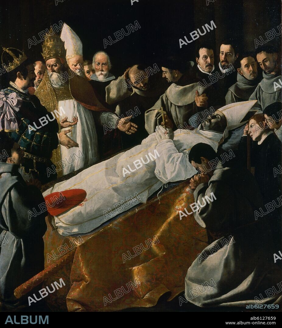 FRANCISCO DE ZURBARAN. EXPOSICION DEL CUERPO DE SAN BUENAVENTURA - 1629 - OLEO/LIENZO - 254X225 cm.