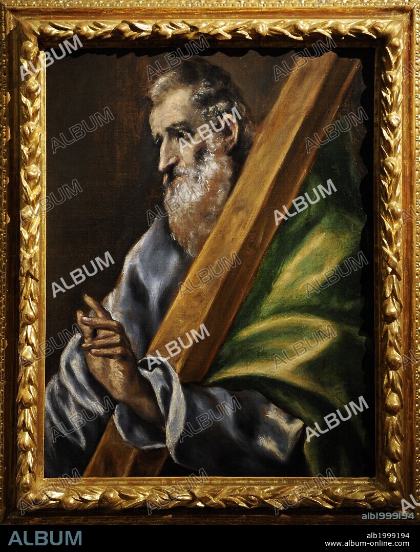 EL GRECO. ARTE RENACIMIENTO. ESPAÑA. GRECO, Doménikos Theotokópulos, llamado El (Candía,1541-Toledo,1614). Pintor cretense, representante de la última fase del Manierismo. "SAN ANDRES APOSTOL". Museo de Bellas Artes. Budapest. Hungría.
