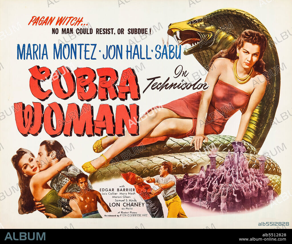 MARIA MONTEZ en LA REINA DE COBRA, 1944 (COBRA WOMAN), dirigida por ROBERT SIODMAK. Copyright UNIVERSAL PICTURES.