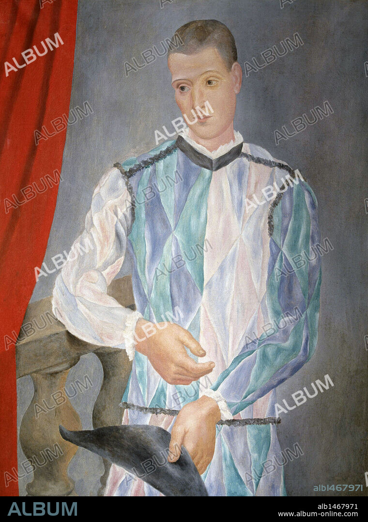 PABLO PICASSO. ARTE S. XX. ESPAÑA. PABLO RUIZ PICASSO (1881-1973). Pintor español. "ARLEQUIN" (1917). Museo Picasso. Barcelona. Cataluña.