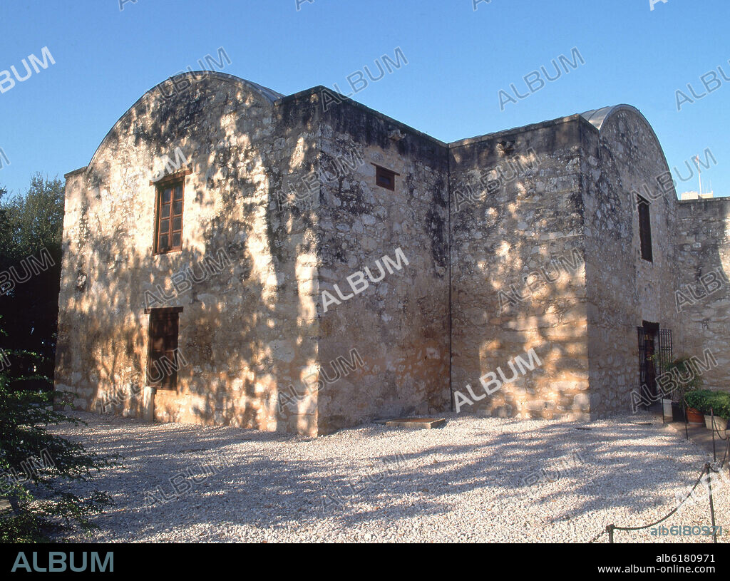 MISION FRANCISCANA DE S ANTONIO DE VALERO 1718-CONVERTIDA EN FUERTE EL ALAMO EN 1793.