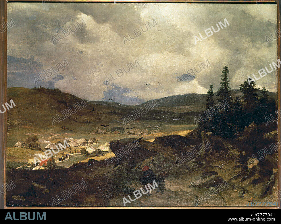 HANS THOMA (MALER). Thoma, Hans 1839-1924. "Schwarzwaldlandschaft", 1867. Öl auf Leinwand, 58,5 × 77 cm. Bremen, Kunsthalle.
