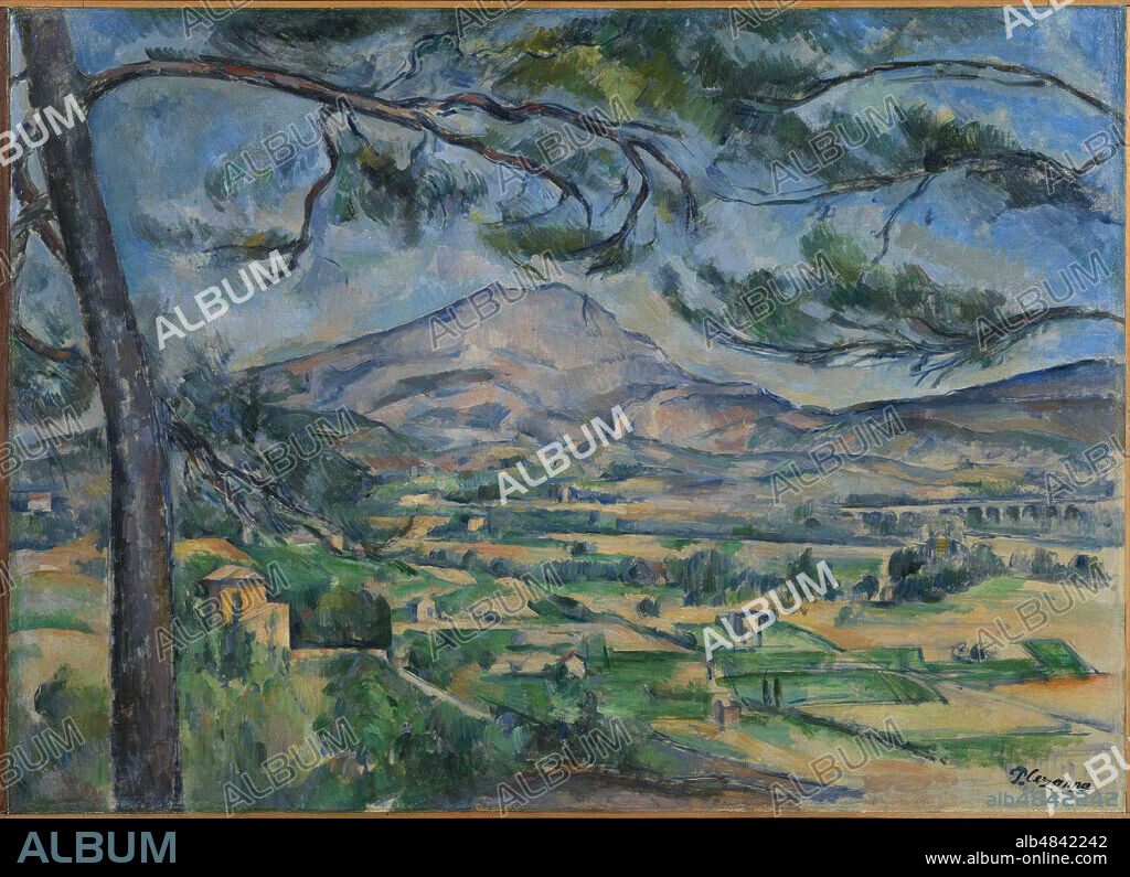 PAUL CÉZANNE. La Montagne Sainte-Victoire au grand pin (Mount Sainte-Victoire with Large Pine).