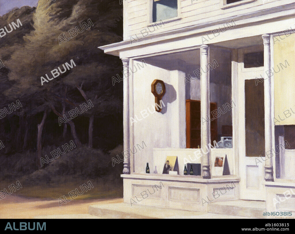 Seven A.M. by Edward Hopper, oil on canvas, 1948, 1882-1967, USA, New York City, Whitney Museum of American Art.