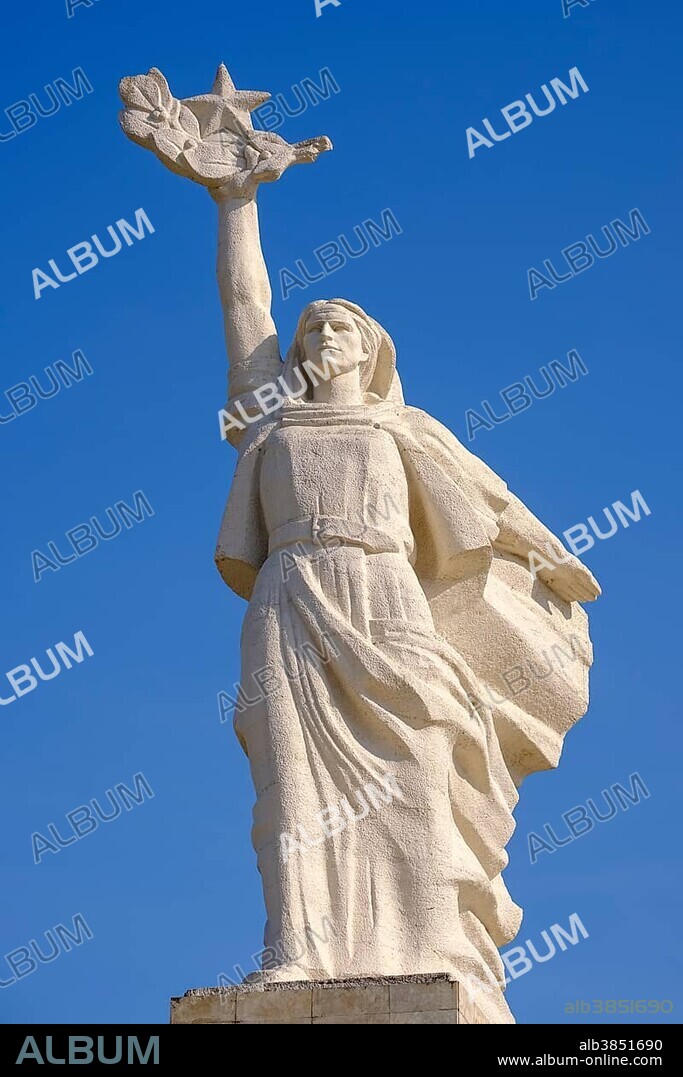 Monument to Mother Albania at the Martyrs' Cemetery, in honour of the fallen of the Second World War, Tirana, Albania