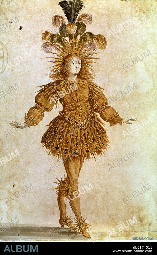 HENRI DE GISSEY. LUIS XIV  COMO APOLO - (LE BALLET DE LA NUIT) 1653.